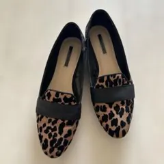 ZARA ヒョウ柄 フラットシューズ