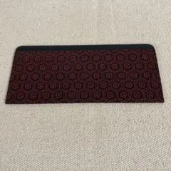 印傳屋（甲州印伝鹿革） 財布/長財布/札入れ 黒地✖️赤漆