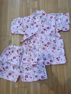 花柄ピンク甚平 95cm以下