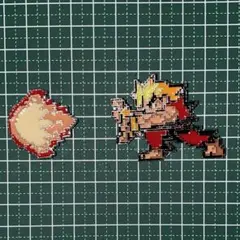 ストリートファイター ピンバッジ 2個セット ドット絵