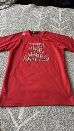 赤色 プリント Tシャツ Lサイズ