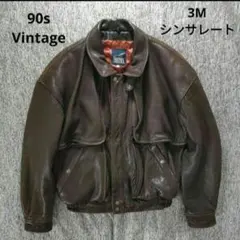 90s Vintage フライトジャケット A-2 本革 シンサレート3M 短丈