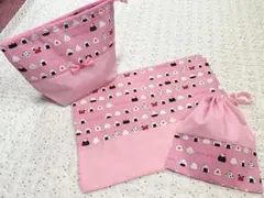 おにぎり入園入学セットピンクマット(25×35)お弁当袋コップ袋給食セット女の子