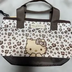 ハローキティ ゼブラ柄 保冷保温ミニトートバッグ (お弁当袋) アベイル