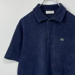 LACOSTE ラコステ ポロシャツ ネイビー 紺 パイル生地 PH5474 - メルカリ