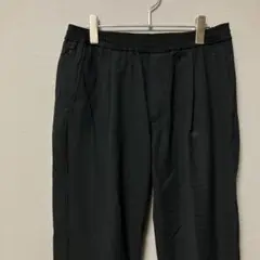 グリーンレーベルリラクシング　ストレッチイージーパンツ(M)シンプルブラック