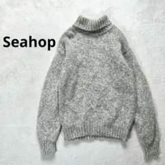 【Seahop】L タートルネック メンズ長袖ニットセーター　冬　厚手
