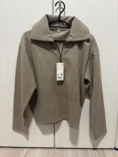 ユニクロ ブラッシュドジャージハーフジッププルオーバー