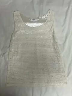 レース ノースリーブ トップス