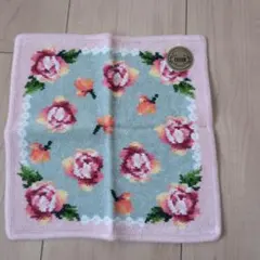 FEILER 花柄タオル地ハンカチ 約25cm