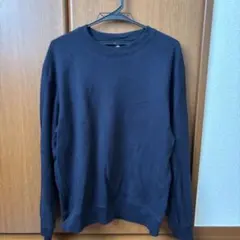 UNIQLO無地 クルーネック スウェット ネイビー Mサイズのサムネイル