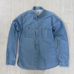 ユナイテッドアローズ　長袖デニムシャツ　ボタンダウンLサイズ　ライトブルー