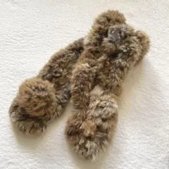 マフラー ティペット ファー セット ブラウン ベージュ