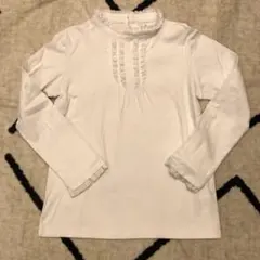 ミキハウスコレクション　130センチ　長袖カットソー　ホワイト　ロンT