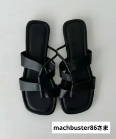 【CANAL JEAN】El mar 指ぬきペタサンダル ブラックのサムネイル