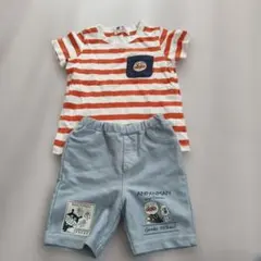 アンパンマン ストライプ Tシャツ パンツ セット　シャツ95 パンツ90