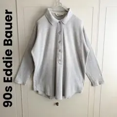 激レア❗️90s Eddie Bauer 白タグ サーマル 長袖ポロシャツ