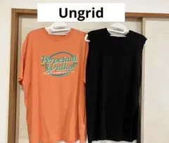 Ungrid ツアーロゴルーズTee ワッフルチュニック ２枚セットのサムネイル