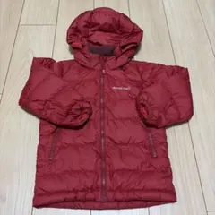 mont-bell トラベルダウンパーカ　赤　100 ワインレッド　モンベル