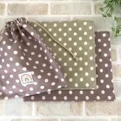 【SALE】ハンドメイド　ランチョンマット　40×50 給食袋　セット