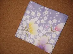ハンドメイド サニタリーケース 花柄 パープル