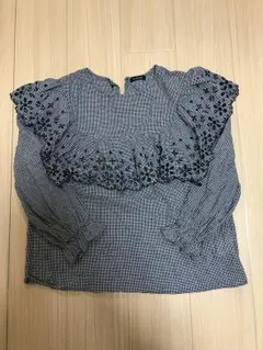 wcloset ギンガムチェックブラウス