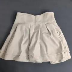 ミシェルマカロン 美脚になれるスカート インナーパンツ付 ベージュ Mサイズ