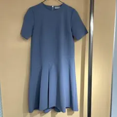 BARNEYS NEW YORK レディース　半袖ひざ丈ワンピース ブルーのサムネイル