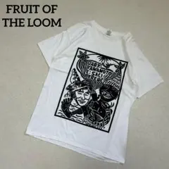FRUIT OF THE LOOM M ホワイト Tシャツ グラフィックプリントのサムネイル