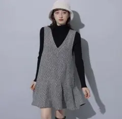 【未使用】Rirandture フレアヘムジャンスカ ツイード