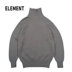 ELEMENT アンゴラ ウール ニット タートルネック セーター グレー L
