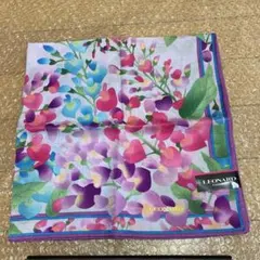 美品】LEONARD レオナール シルクスカーフ＆大判ハンカチ 2点セット