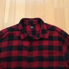 UNIQLO ネルシャツ レッド ブラック チェック柄