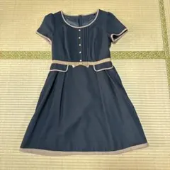 レッセパッセ バイカラー ワンピース 38 黒 ベージュ 美品