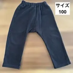GU サマナルパンツ 10分丈 ブラック 裏フリース サイズ100