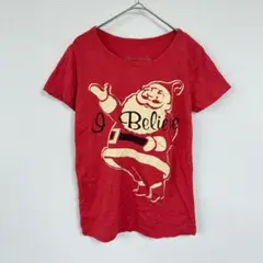 サンタクロース Tシャツ【S】赤 Very Good クリスマス プリントT