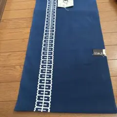 （訳あり）竺仙 浴衣反物 藍色 幾何学模様のサムネイル