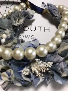 0810.thebase 2way コットンパールネックレス新品 ハンドメイド