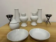 白い陶器製 神具セット