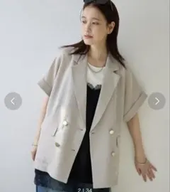 Mystrada マイストラーダ リネン ジャケット 半袖 金ボタン - メルカリ