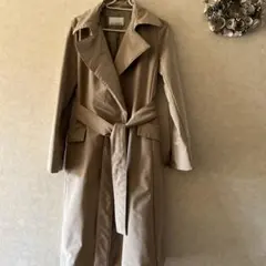 抗ウィルス加工クリーニング済み超美品エムプルミエポンディング加工ロングコート❣️