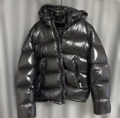 ZARA 100%フェザー撥水加工ダウンジャケット ブラックL