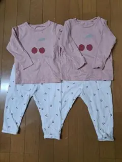 après les cours チェリー柄 パジャマ 90cm 2セット