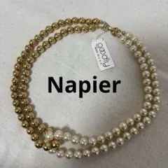 Napier ゴールド&パール2連ネックレス