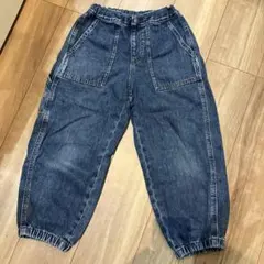 ★GU★ワイドワークジョガーパンツ　ネイビー