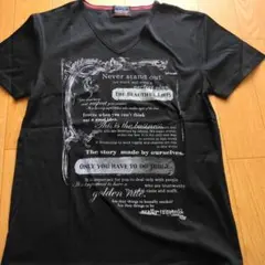 美品】NCFM Vネック グラフィックTシャツ ラメ 46 M　y2kのサムネイル