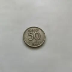 スェーデン　銀貨 楽天市場】スウェーデン 銀貨 1クローナ 年代ランダム 銀貨