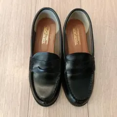 子供 キッズ ローファー 美品 HARVAR 黒 23.0 卒業式 入学式