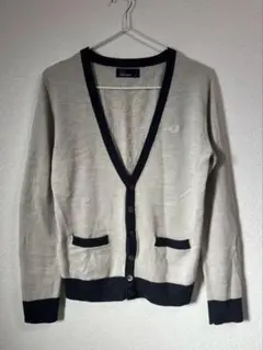 FRED PERRY カーディガン グレー 肘当て