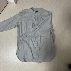 UNIQLO スタンドカラーシャツ グレー L